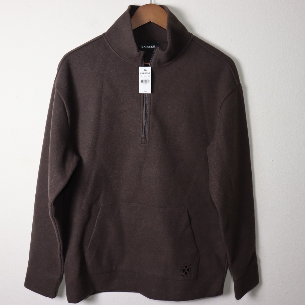 Express Quarter-Zip Pullover Brown